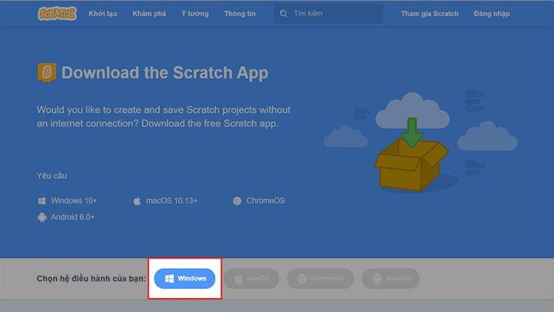 Cách tải Scratch 3.0 